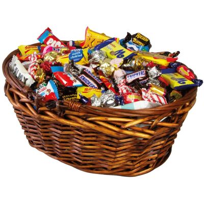 KARAMELLO Godis Presentkorg brun inslaget 3,5kg KARAMELLO Godis Presentkorg brun inslaget 3,5kg