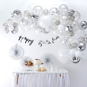 Ballongbåge Kit Silver