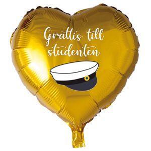 Hisabjoker Hjärtformad Studentballong Guld