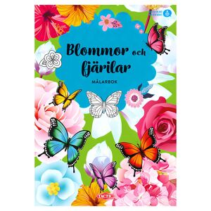 TACTIC Målarbok Blommor och Fjärilar