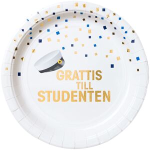 Design House Grattis Till Studenten Papptallrikar