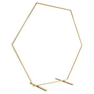 PARTYDECO Stor Dekorationsring Hexagon Guld