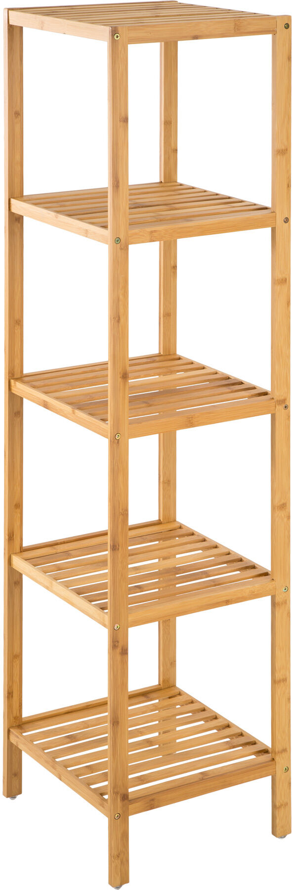 tectake Hylla i bambu, 5 hyllplan - brun tectake Hylla i bambu, 5 hyllplan - brun