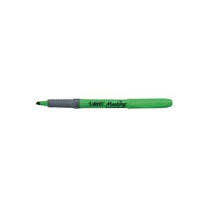 Överstrykningspenna Bic Highlighter Grip Grön 12st/fp