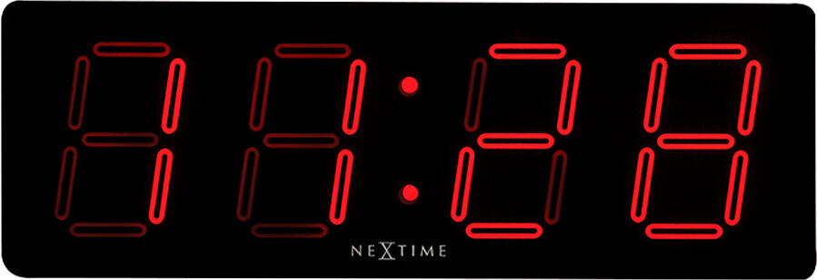 NeXtime Big D LED-Klocka 51 cm Svart