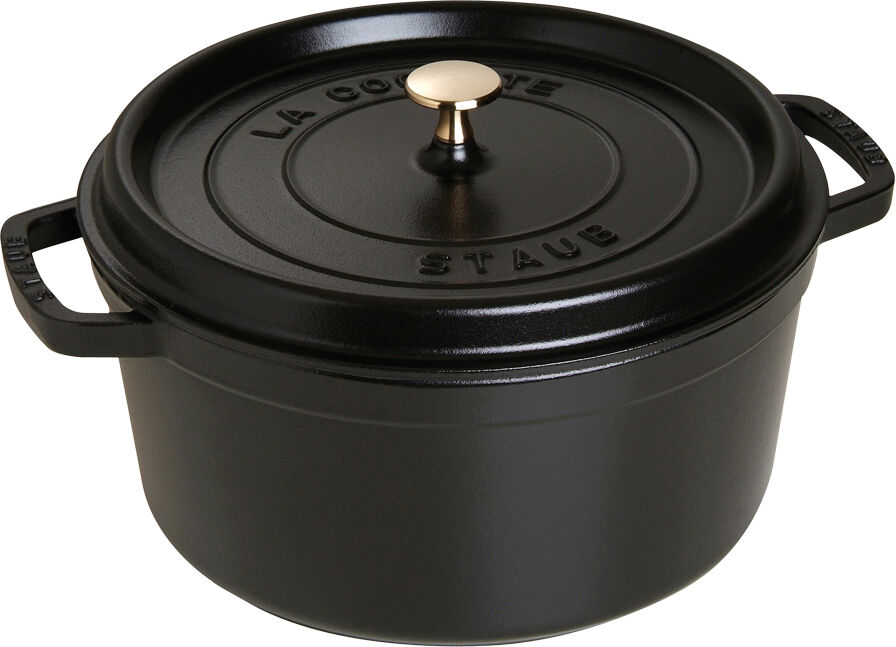 Staub Gryta 6,7 L rund Svart