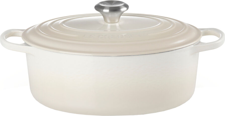 Le Creuset Signature Gjutjärnsgryta oval 31 cm 6,3 L Meringue