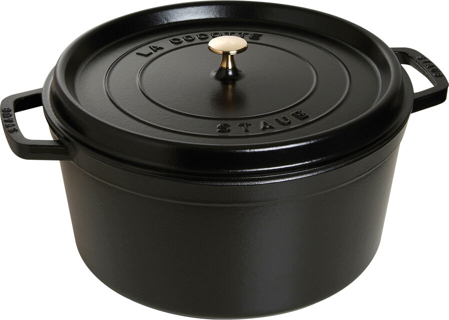 Staub Gryta 12,6 L rund Svart