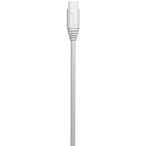 GEAR Rund Laddkabel MicroUSB till USB-A 1m Vit