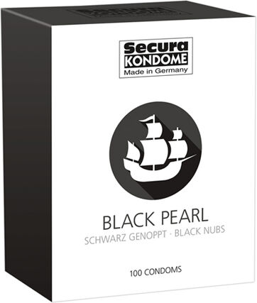 Pearl Secura Black Pearl Condoms - 100 Pieces Pearl Secura Black Pearl Condoms - 100 Pieces