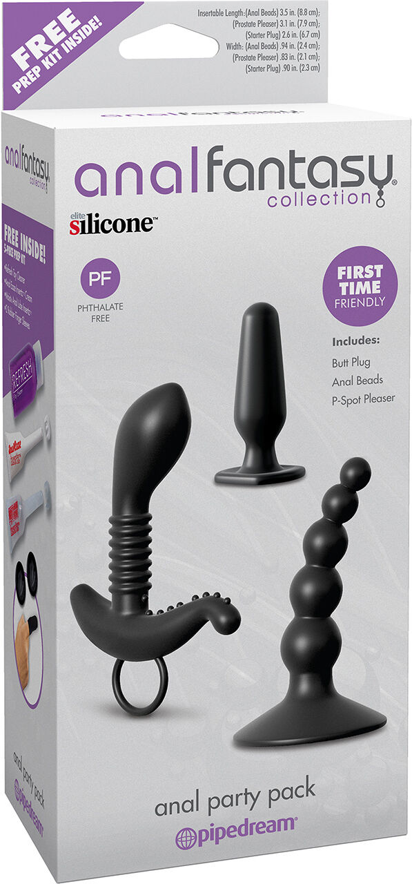 Pipedream Anal Party Pack Black Pipedream Anal Party Pack Black