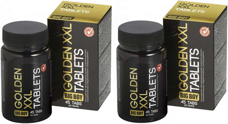 Big Boy Golden XXL - 2 burkar-Penisförstorare Big Boy Golden XXL - 2 burkar-Penisförstorare