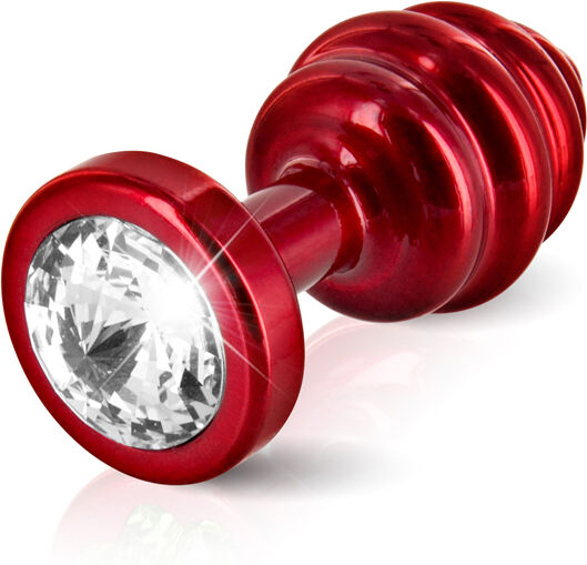 Diogol - Ano Butt Plug Ribbed Red 35 mm Diogol - Ano Butt Plug Ribbed Red 35 mm