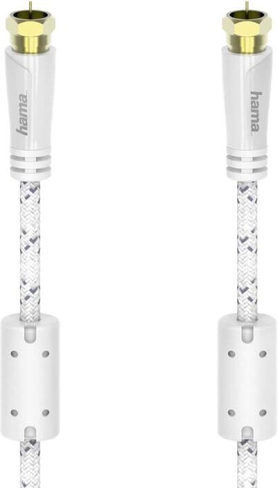 Hama Kabel Antenn SAT 120dB F-Plug-F-plug Vit 1.5m Hama Kabel Antenn SAT 120dB F-Plug-F-plug Vit 1.5m