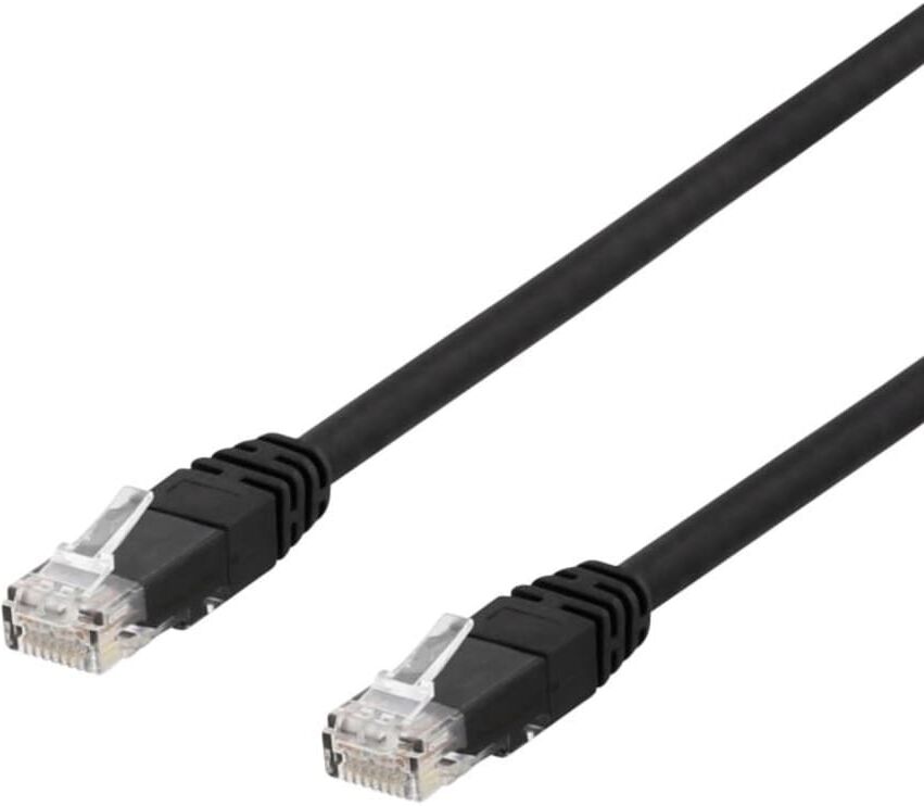 Deltaco U/UTP Cat6a patchkabel, Delta cert, LSZH, 0,3m, svart Deltaco U/UTP Cat6a patchkabel, Delta cert, LSZH, 0,3m, svart