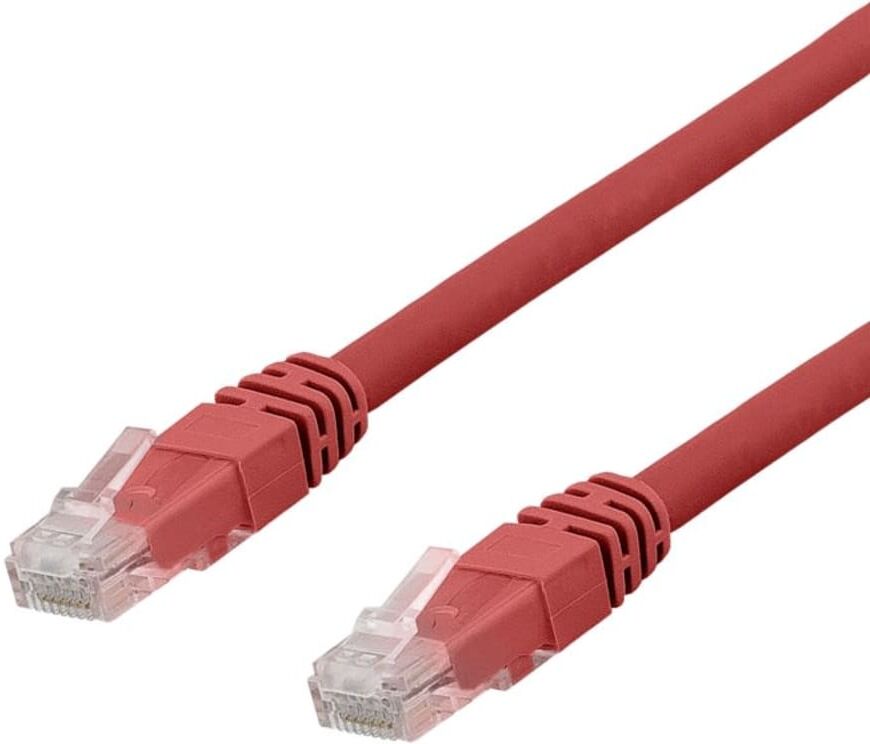 Deltaco U/UTP Cat6a patchkabel, Delta cert, LSZH, 1,5m, Röd Deltaco U/UTP Cat6a patchkabel, Delta cert, LSZH, 1,5m, Röd