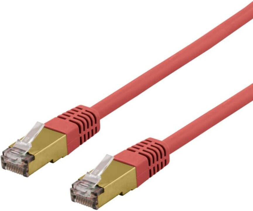 Deltaco S/FTP Cat6a patchkabel, delta cert, LSZH, 1,5m, röd Deltaco S/FTP Cat6a patchkabel, delta cert, LSZH, 1,5m, röd