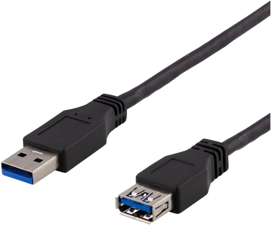 Deltaco USB 3.1 Gen1 Förlängningskabel, 1m, USB-A hane till USB-A hona Deltaco USB 3.1 Gen1 Förlängningskabel, 1m, USB-A hane till USB-A hona