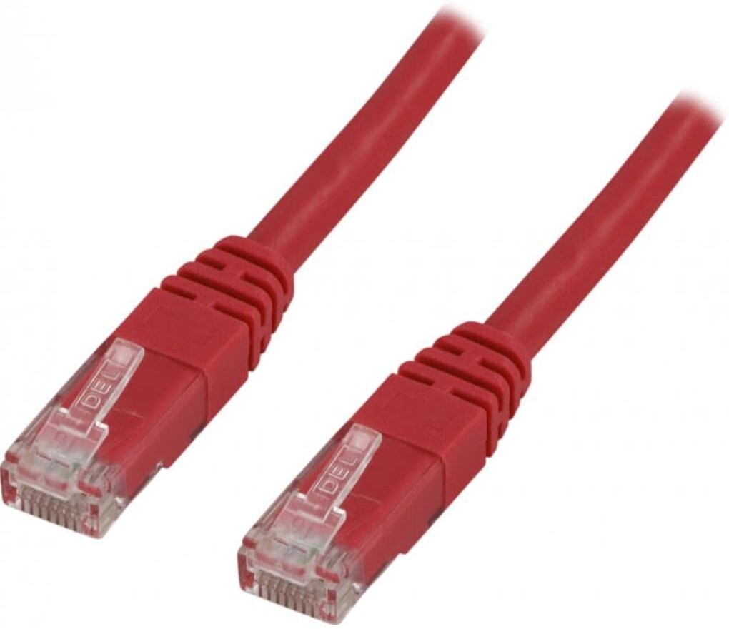 Deltaco U/UTP Cat6 patchkabel 25m, röd Deltaco U/UTP Cat6 patchkabel 25m, röd