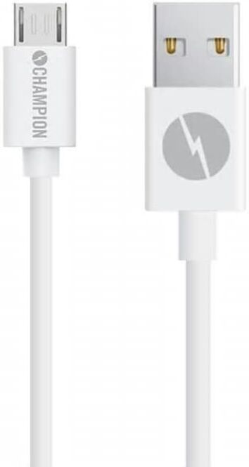 Champion Ladd&Synk kabel MicroUSB 2m Vit Champion Ladd&Synk kabel MicroUSB 2m Vit