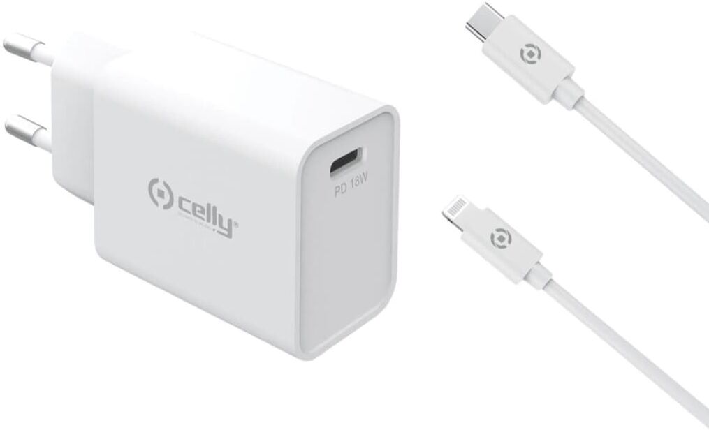 Celly USB-laddkit PD USB-C - Lightning 18W Celly USB-laddkit PD USB-C - Lightning 18W