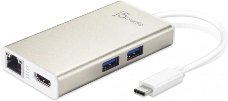 j5create USB 3.1 hubb med Gigabit Ethernet och HDMI, USB Typ C ha j5create USB 3.1 hubb med Gigabit Ethernet och HDMI, USB Typ C ha