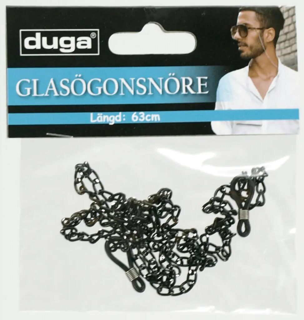 DUGA Glasögonsnöre Senilsnöre Glasögon metall 63 cm