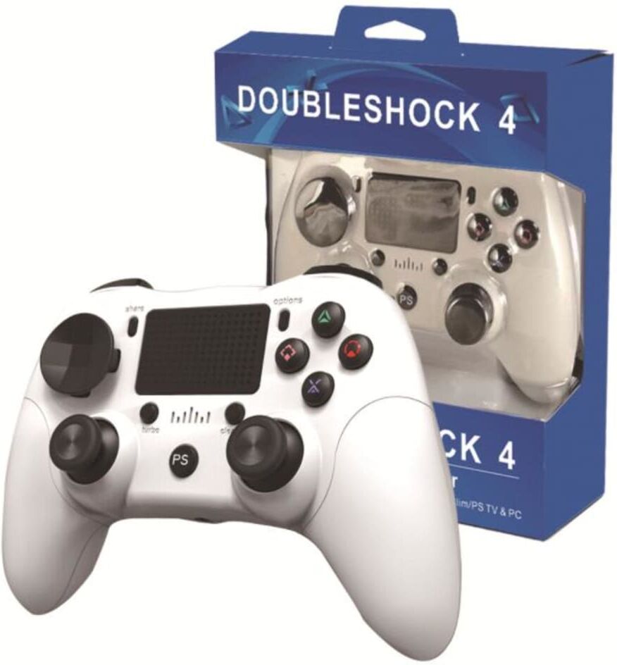 INF Trådlös 6-axis handkontroll för PS4 - Vit INF Trådlös 6-axis handkontroll för PS4 - Vit