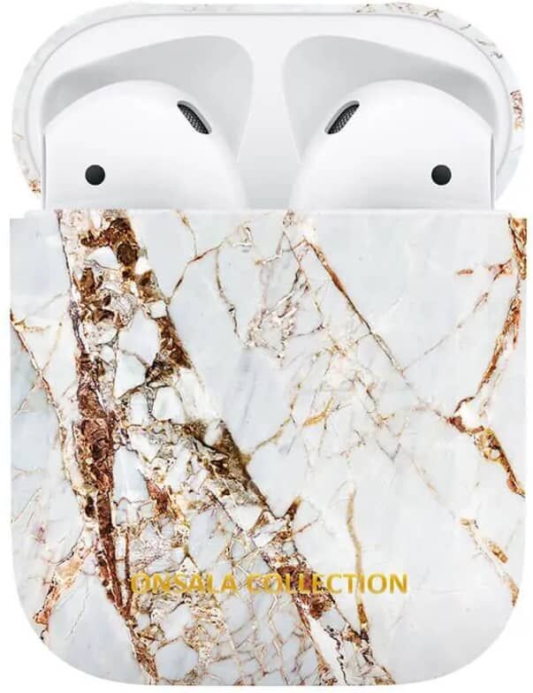 INF Company Onsala Collection Airpods Fodral White Rhino Marble INF Company Onsala Collection Airpods Fodral White Rhino Marble