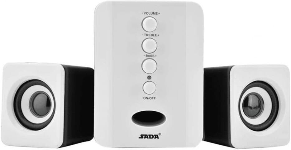 eStore SADA D-202 Stereo Högtalare med Subwoofer, Vit eStore SADA D-202 Stereo Högtalare med Subwoofer, Vit