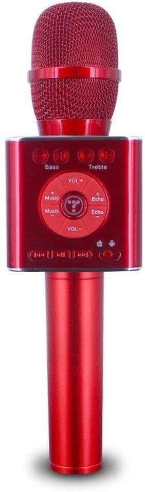 INF Trådlös Karaoke mikrofon med Bluetooth högtalare 2x5W röd INF Trådlös Karaoke mikrofon med Bluetooth högtalare 2x5W röd