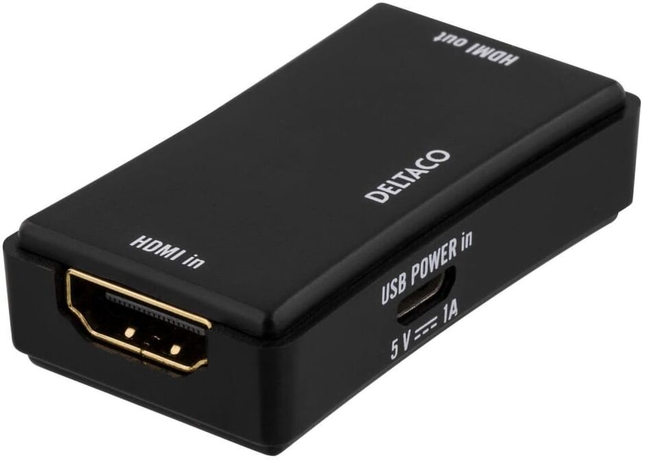 Deltaco HDMI-förlängare, Ultra HD30/60Hz,40/25m, HDCP 2.2, svart Deltaco HDMI-förlängare, Ultra HD30/60Hz,40/25m, HDCP 2.2, svart