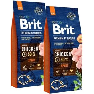 Brit Premium By Nature Dog Adult Sport Chicken 2x15 kg