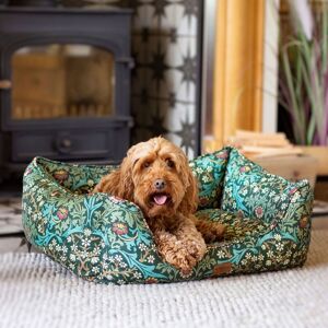 Morris and Co - Blackthorn Print Square Bed - Stor - Hundsäng Morris and Co - Blackthorn Print Square Bed - Stor - Hundsäng