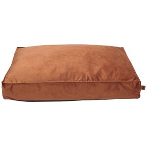 Basic Wellb Velvet Ortopedisk Hundmadrass Roströd 90x60cm Basic Wellb Velvet Ortopedisk Hundmadrass Roströd 90x60cm