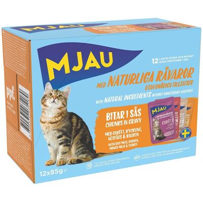 Mjau Multipack Köttsmaker I Sås 12x85 G Mjau Multipack Köttsmaker I Sås 12x85 G