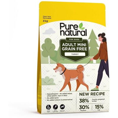Purenatural Dog Grain Free Adult Mini Turkey 8kg Purenatural Dog Grain Free Adult Mini Turkey 8kg
