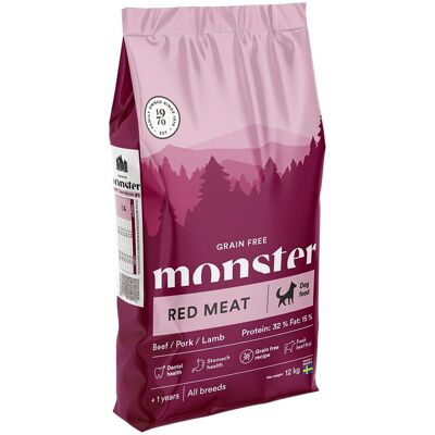 Monster Pet Food Monster Dog Grain Free Adult Red Meat 12 kg Monster Pet Food Monster Dog Grain Free Adult Red Meat 12 kg