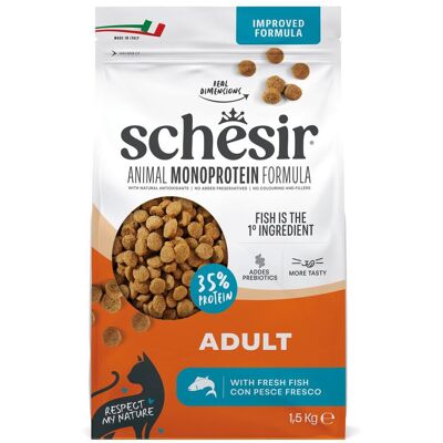 Schesir Cat Adult Animal Monoprotein Formula Fish Torrfoder Till Katt 1,5 Kg Schesir Cat Adult Animal Monoprotein Formula Fish Torrfoder Till Katt 1,5 Kg