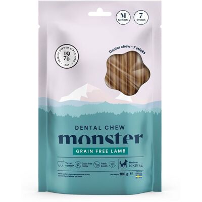 Monster Pet Food Monster Dog Dental Chew Lamb Medium 7-pack Monster Pet Food Monster Dog Dental Chew Lamb Medium 7-pack