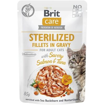 Brit Care Cat Filets i Sås - Lax & Tonfisk - 85 g Brit Care Cat Filets i Sås - Lax & Tonfisk - 85 g