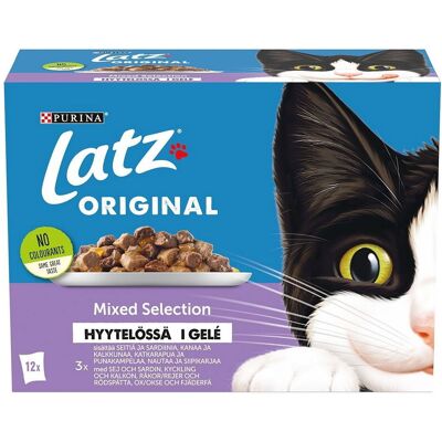 LATZ - Original - 12x85g Mixed - i gelé - kattfoder LATZ - Original - 12x85g Mixed - i gelé - kattfoder