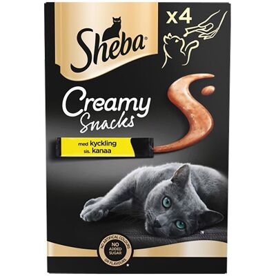 Sheba Creamy Snacks Kyckling 4x12 G Sheba Creamy Snacks Kyckling 4x12 G