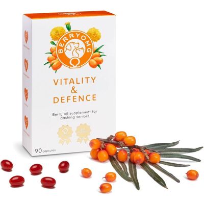 BERRYOMG Vitality & Defence - Omega-fettsyresupplement för husdjur BERRYOMG Vitality & Defence - Omega-fettsyresupplement för husdjur