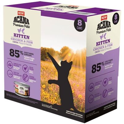 ACANA Premium Pâté Kyckling och Fisk för Kattungar - Våtfoder för katter - 8x85g ACANA Premium Pâté Kyckling och Fisk för Kattungar - Våtfoder för katter - 8x85g