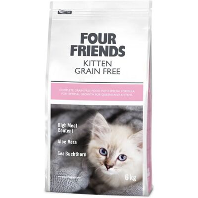 Four Friends Spannmålsfri kattmat för kattungar - Naturlig, 6kg Four Friends Spannmålsfri kattmat för kattungar - Naturlig, 6kg