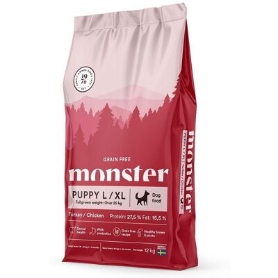 Monster Hund Kornfri Stor RAS - Kalkon & Kyckling - 12kg Monster Hund Kornfri Stor RAS - Kalkon & Kyckling - 12kg