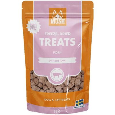 MUSH Treats Frystorkad Gris för Hund och Katt - 55g MUSH Treats Frystorkad Gris för Hund och Katt - 55g