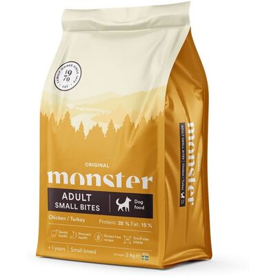 Monster Pet Food Monster Dog Adult Small Bites Chicken And Turkey 2 kg Monster Pet Food Monster Dog Adult Small Bites Chicken And Turkey 2 kg