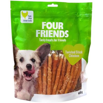 Four Friends - Twisted Stick Chicken - 12.5 cm - Dog chew Four Friends - Twisted Stick Chicken - 12.5 cm - Dog chew
